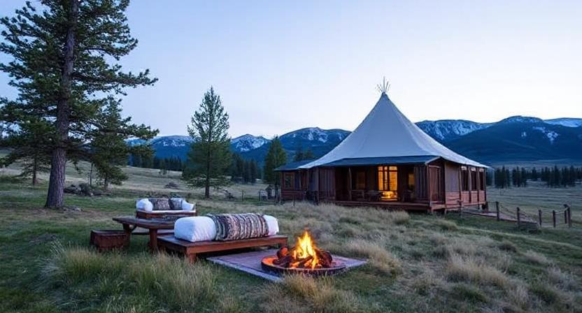 The Best Luxury Family Resorts in the US and Caribbea 6 21 Best Luxury Family Resorts in the US The Paws Up Resort in Greenough, Montana